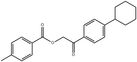 2-(4-cyclohexylphenyl)-2-oxoethyl 4-methylbenzoate 구조식 이미지