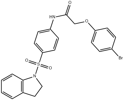 2-(4-bromophenoxy)-N-[4-(2,3-dihydro-1H-indol-1-ylsulfonyl)phenyl]acetamide 구조식 이미지
