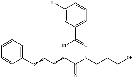 3-bromo-N-(1-{[(3-hydroxypropyl)amino]carbonyl}-4-phenyl-1,3-butadienyl)benzamide Structure