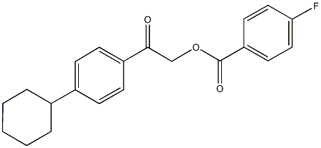 2-(4-cyclohexylphenyl)-2-oxoethyl 4-fluorobenzoate 구조식 이미지