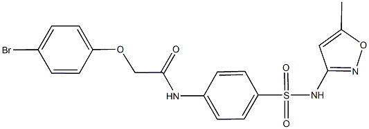 2-(4-bromophenoxy)-N-(4-{[(5-methyl-3-isoxazolyl)amino]sulfonyl}phenyl)acetamide Structure