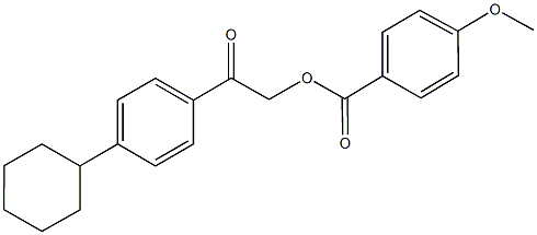 2-(4-cyclohexylphenyl)-2-oxoethyl 4-methoxybenzoate 구조식 이미지