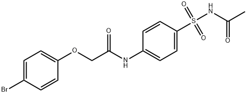 N-{4-[(acetylamino)sulfonyl]phenyl}-2-(4-bromophenoxy)acetamide Structure