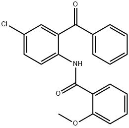 N-(2-benzoyl-4-chlorophenyl)-2-methoxybenzamide 구조식 이미지