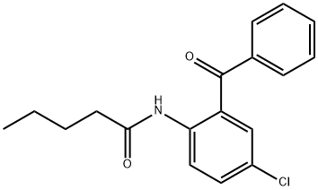 N-(2-benzoyl-4-chlorophenyl)pentanamide 구조식 이미지