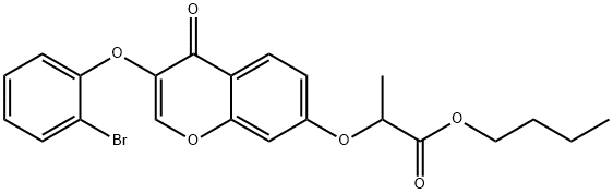 butyl 2-{[3-(2-bromophenoxy)-4-oxo-4H-chromen-7-yl]oxy}propanoate Structure