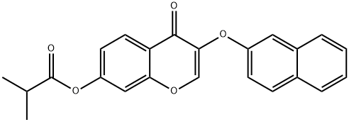 3-(2-naphthyloxy)-4-oxo-4H-chromen-7-yl 2-methylpropanoate 구조식 이미지