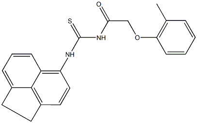 N-(1,2-dihydro-5-acenaphthylenyl)-N'-[(2-methylphenoxy)acetyl]thiourea Structure