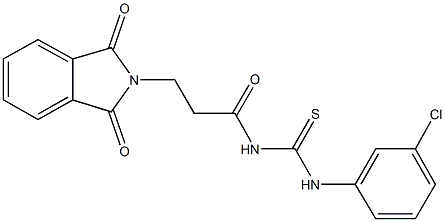 N-(3-chlorophenyl)-N'-[3-(1,3-dioxo-1,3-dihydro-2H-isoindol-2-yl)propanoyl]thiourea 구조식 이미지