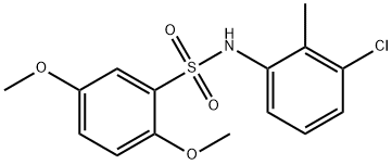 N-(3-chloro-2-methylphenyl)-2,5-dimethoxybenzenesulfonamide 구조식 이미지