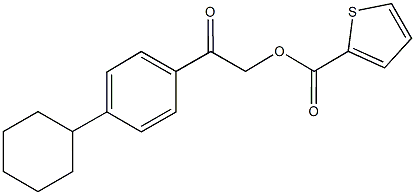 2-(4-cyclohexylphenyl)-2-oxoethyl 2-thiophenecarboxylate Structure