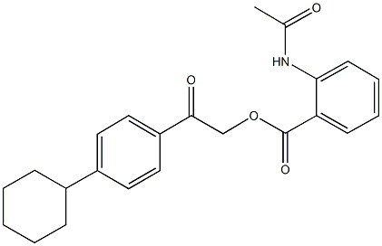 2-(4-cyclohexylphenyl)-2-oxoethyl 2-(acetylamino)benzoate 구조식 이미지