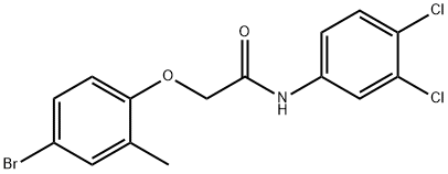 2-(4-bromo-2-methylphenoxy)-N-(3,4-dichlorophenyl)acetamide Structure