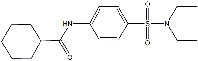 N-{4-[(diethylamino)sulfonyl]phenyl}cyclohexanecarboxamide 구조식 이미지