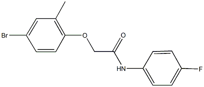 2-(4-bromo-2-methylphenoxy)-N-(4-fluorophenyl)acetamide Structure