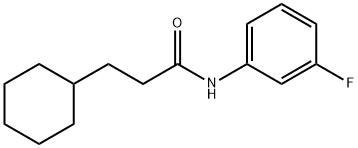 3-cyclohexyl-N-(3-fluorophenyl)propanamide 구조식 이미지