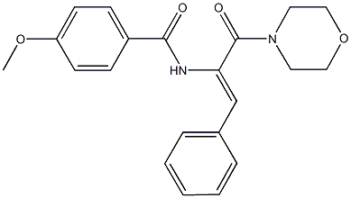 4-methoxy-N-[1-(4-morpholinylcarbonyl)-2-phenylvinyl]benzamide 구조식 이미지