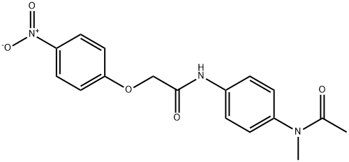 N-{4-[acetyl(methyl)amino]phenyl}-2-{4-nitrophenoxy}acetamide 구조식 이미지