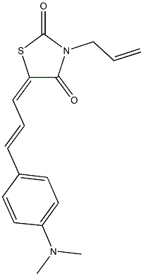 3-allyl-5-{3-[4-(dimethylamino)phenyl]-2-propenylidene}-1,3-thiazolidine-2,4-dione Structure