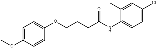 N-(4-chloro-2-methylphenyl)-4-(4-methoxyphenoxy)butanamide 구조식 이미지