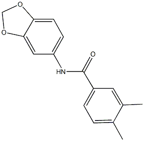 N-(1,3-benzodioxol-5-yl)-3,4-dimethylbenzamide 구조식 이미지