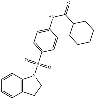 N-[4-(2,3-dihydro-1H-indol-1-ylsulfonyl)phenyl]cyclohexanecarboxamide Structure