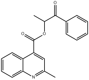 1-methyl-2-oxo-2-phenylethyl 2-methyl-4-quinolinecarboxylate Structure