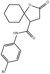 N-(4-bromophenyl)-2-oxo-1-oxaspiro[4.5]decane-4-carboxamide 구조식 이미지