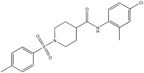 N-(4-chloro-2-methylphenyl)-1-[(4-methylphenyl)sulfonyl]-4-piperidinecarboxamide Structure