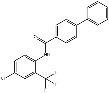 N-[4-chloro-2-(trifluoromethyl)phenyl][1,1'-biphenyl]-4-carboxamide 구조식 이미지