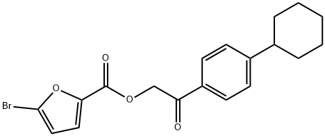 2-(4-cyclohexylphenyl)-2-oxoethyl 5-bromo-2-furoate 구조식 이미지