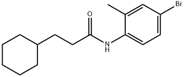 N-(4-bromo-2-methylphenyl)-3-cyclohexylpropanamide 구조식 이미지