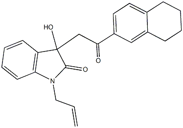 1-allyl-3-hydroxy-3-[2-oxo-2-(5,6,7,8-tetrahydro-2-naphthalenyl)ethyl]-1,3-dihydro-2H-indol-2-one 구조식 이미지