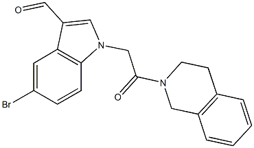 5-bromo-1-[2-(3,4-dihydro-2(1H)-isoquinolinyl)-2-oxoethyl]-1H-indole-3-carbaldehyde Structure