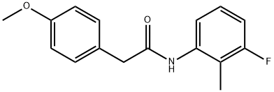 N-(3-fluoro-2-methylphenyl)-2-(4-methoxyphenyl)acetamide 구조식 이미지