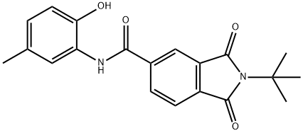 2-tert-butyl-N-(2-hydroxy-5-methylphenyl)-1,3-dioxoisoindoline-5-carboxamide Structure