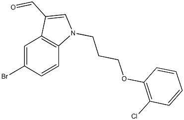 5-bromo-1-[3-(2-chlorophenoxy)propyl]-1H-indole-3-carbaldehyde Structure