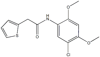 N-(5-chloro-2,4-dimethoxyphenyl)-2-(2-thienyl)acetamide 구조식 이미지