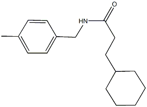 3-cyclohexyl-N-(4-methylbenzyl)propanamide Structure