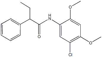 N-(5-chloro-2,4-dimethoxyphenyl)-2-phenylbutanamide Structure