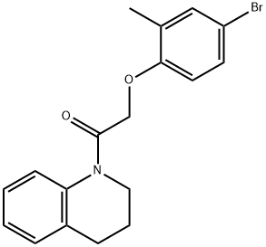 1-[(4-bromo-2-methylphenoxy)acetyl]-1,2,3,4-tetrahydroquinoline Structure