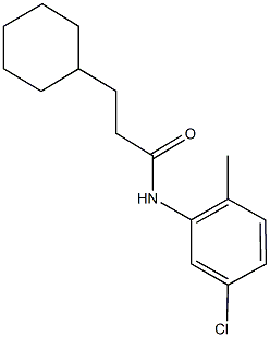 N-(5-chloro-2-methylphenyl)-3-cyclohexylpropanamide 구조식 이미지