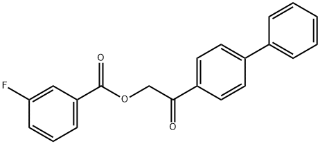 2-[1,1'-biphenyl]-4-yl-2-oxoethyl 3-fluorobenzoate Structure