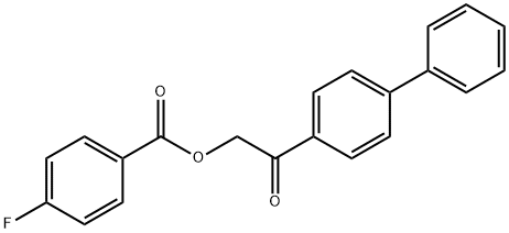 2-[1,1'-biphenyl]-4-yl-2-oxoethyl 4-fluorobenzoate 구조식 이미지