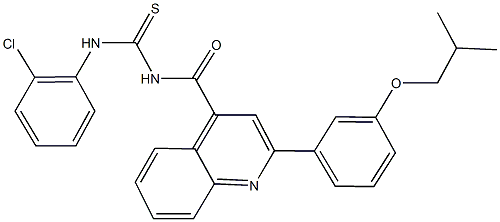 N-(2-chlorophenyl)-N'-{[2-(3-isobutoxyphenyl)-4-quinolinyl]carbonyl}thiourea Structure