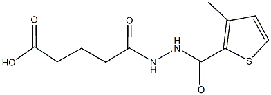 5-{2-[(3-methyl-2-thienyl)carbonyl]hydrazino}-5-oxopentanoic acid Structure