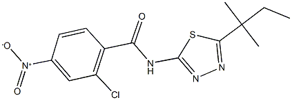 2-chloro-4-nitro-N-(5-tert-pentyl-1,3,4-thiadiazol-2-yl)benzamide 구조식 이미지