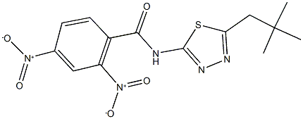 2,4-bisnitro-N-(5-neopentyl-1,3,4-thiadiazol-2-yl)benzamide 구조식 이미지