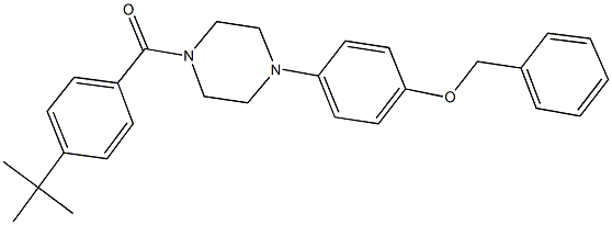 benzyl 4-[4-(4-tert-butylbenzoyl)-1-piperazinyl]phenyl ether Structure