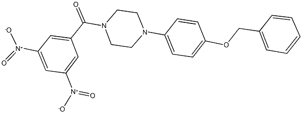 1-[4-(benzyloxy)phenyl]-4-{3,5-bisnitrobenzoyl}piperazine 구조식 이미지